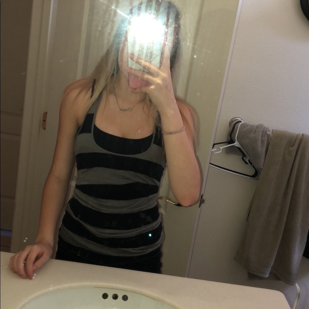 black and grey tank top